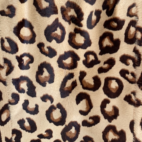 Theory Chetah Print Leather and Fur Jacket - Picture 10 of 12